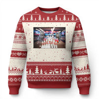 Funny Cats Bowling Battle Ugly Christmas Sweater Gift For Cat Lovers - Wonder Print Shop