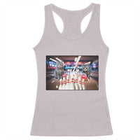Funny Cats Bowling Battle Racerback Tank Top Gift For Cat Lovers - Wonder Print Shop