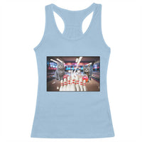 Funny Cats Bowling Battle Racerback Tank Top Gift For Cat Lovers - Wonder Print Shop