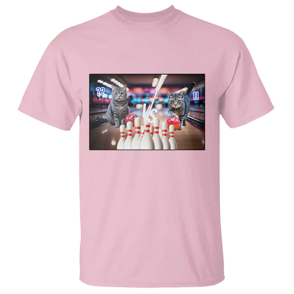Funny Cats Bowling Battle T Shirt Gift For Cat Lovers - Wonder Print Shop