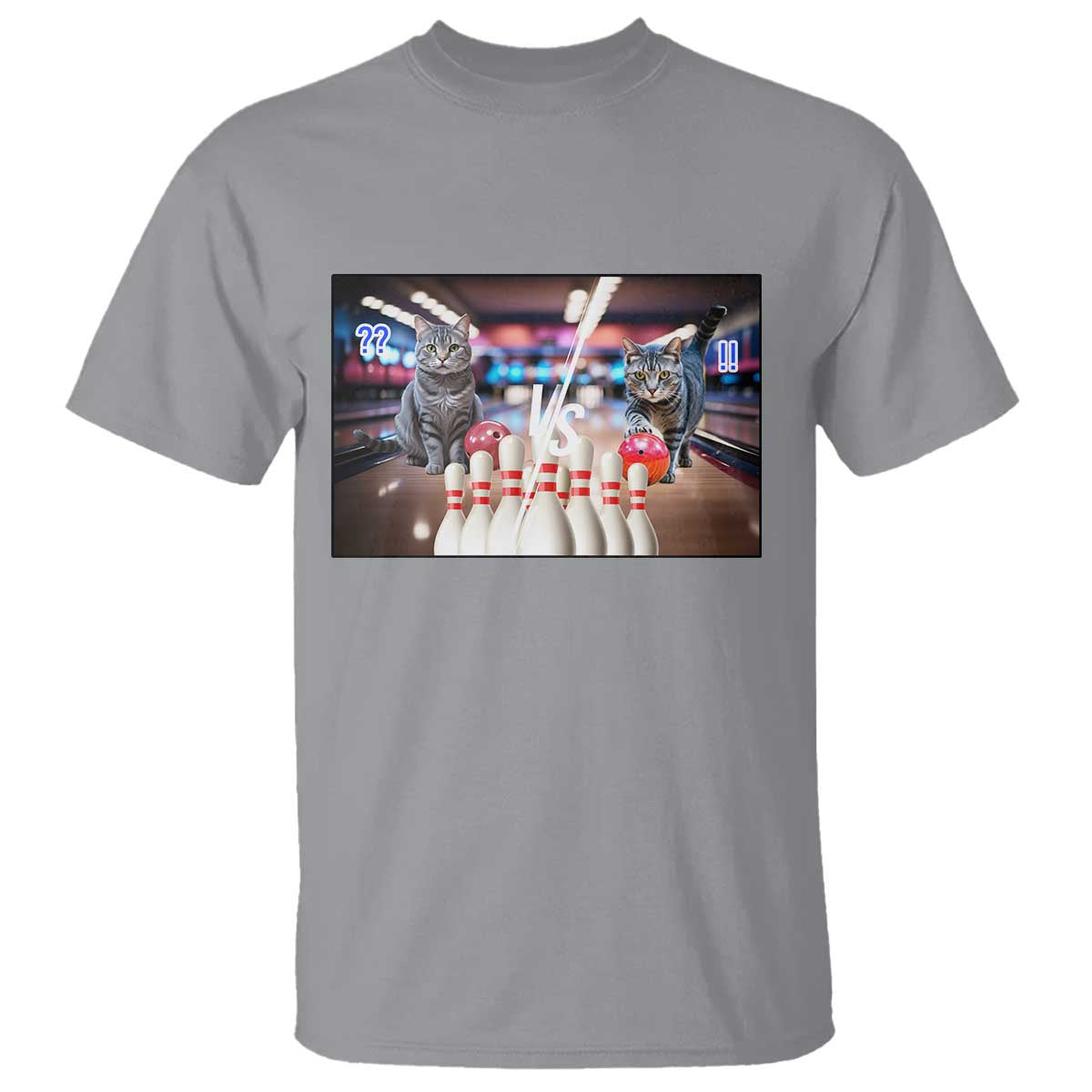 Funny Cats Bowling Battle T Shirt Gift For Cat Lovers - Wonder Print Shop