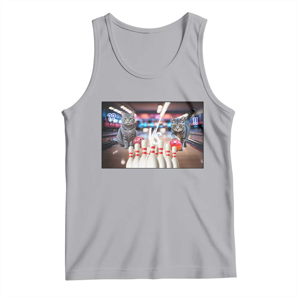 Funny Cats Bowling Battle Tank Top Gift For Cat Lovers - Wonder Print Shop