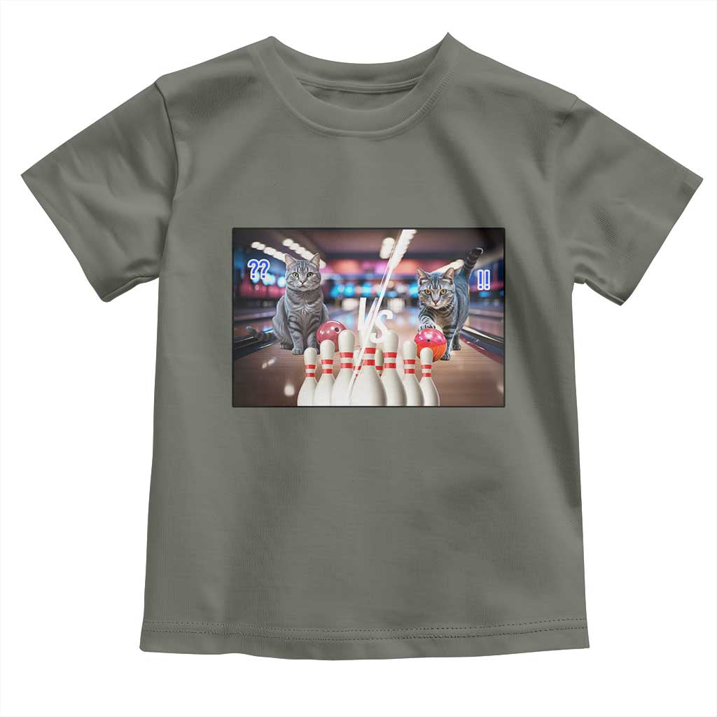 Funny Cats Bowling Battle Toddler T Shirt Gift For Cat Lovers - Wonder Print Shop