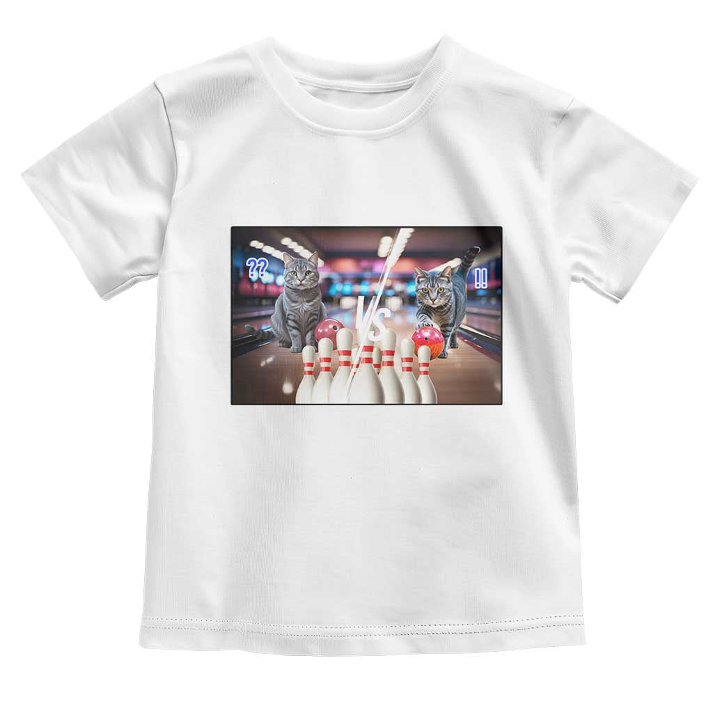 Funny Cats Bowling Battle Toddler T Shirt Gift For Cat Lovers - Wonder Print Shop