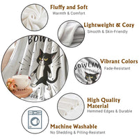 Bowling Because Murder Is Wrong Throw Blanket Funny Cat Lovers Gift - Wonder Print Shop