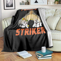 Funny Cat Bowling Gift Throw Blanket Purrfect Striker - Wonder Print Shop
