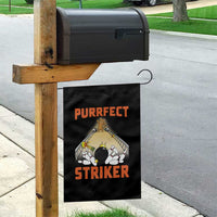 Funny Cat Bowling Gift Garden Flag Purrfect Striker - Wonder Print Shop