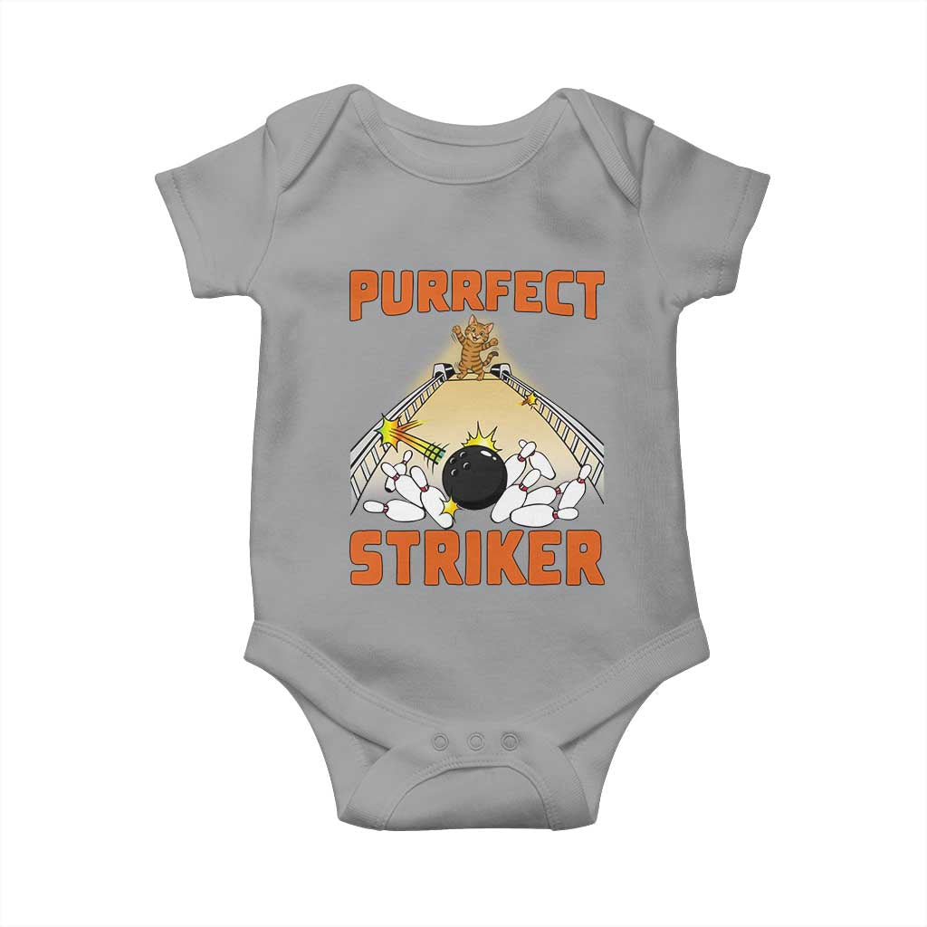 Funny Cat Bowling Gift Baby Onesie Purrfect Striker - Wonder Print Shop