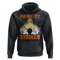Funny Cat Bowling Gift Hoodie Purrfect Striker - Wonder Print Shop