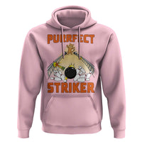 Funny Cat Bowling Gift Hoodie Purrfect Striker - Wonder Print Shop