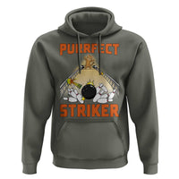 Funny Cat Bowling Gift Hoodie Purrfect Striker - Wonder Print Shop