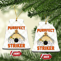 Funny Cat Bowling Gift Ceramic Ornament Purrfect Striker - Wonder Print Shop