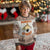 Funny Cat Bowling Gift Ugly Christmas Sweater Purrfect Striker - Wonder Print Shop