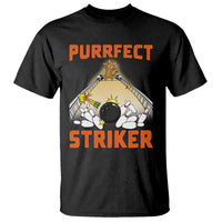 Funny Cat Bowling Gift T Shirt Purrfect Striker - Wonder Print Shop