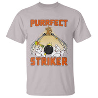 Funny Cat Bowling Gift T Shirt Purrfect Striker - Wonder Print Shop