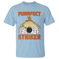Funny Cat Bowling Gift T Shirt Purrfect Striker - Wonder Print Shop