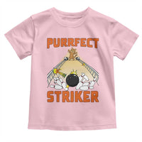 Funny Cat Bowling Gift Toddler T Shirt Purrfect Striker - Wonder Print Shop