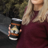 Funny Cat Bowling Gift Tumbler Cup Purrfect Striker - Wonder Print Shop