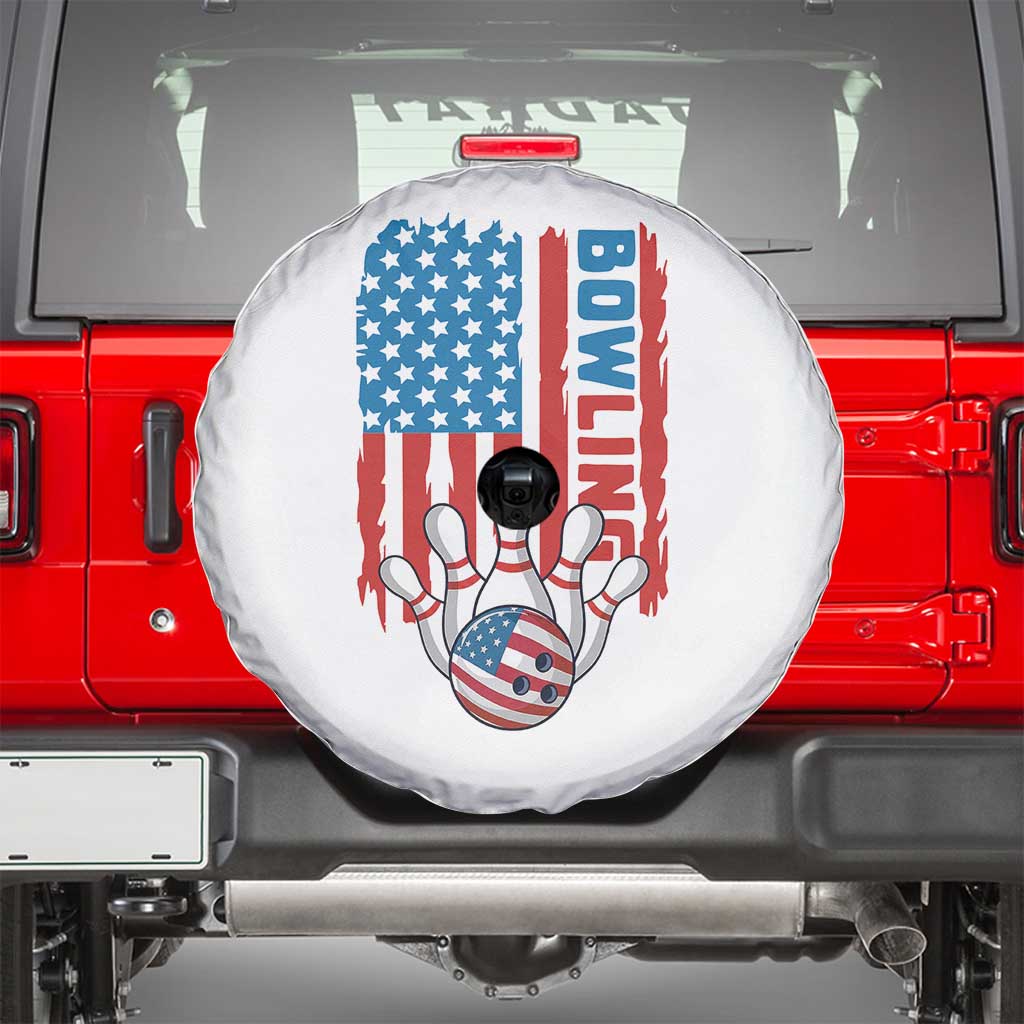 American Flag Patriotic Bowling Spare Tire Cover Bowler Gift - Wonder Print Shop