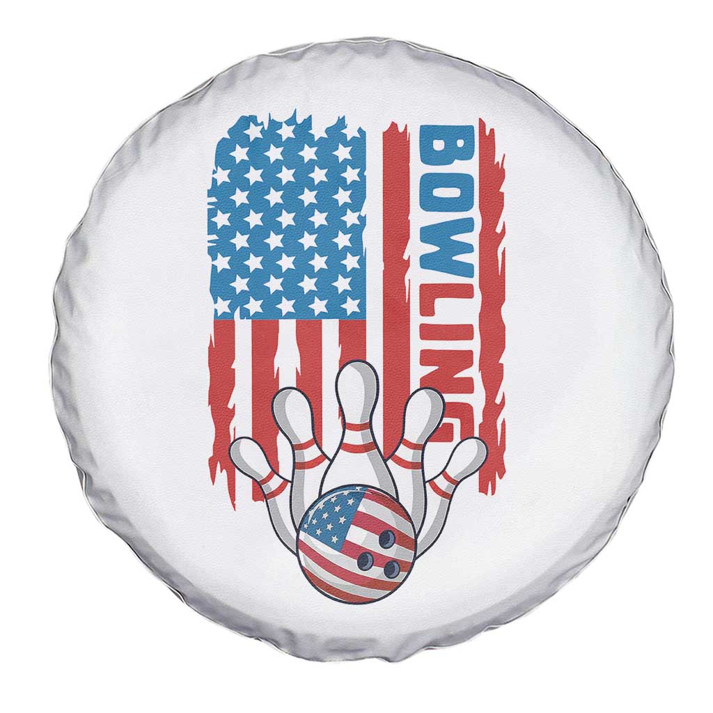American Flag Patriotic Bowling Spare Tire Cover Bowler Gift - Wonder Print Shop