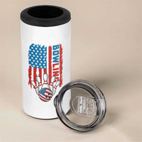 American Flag Patriotic Bowling 4 in 1 Can Cooler Tumbler Bowler Gift - Wonder Print Shop