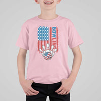 American Flag Patriotic Bowling T Shirt For Kid Bowler Gift - Wonder Print Shop