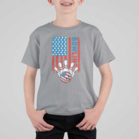 American Flag Patriotic Bowling T Shirt For Kid Bowler Gift - Wonder Print Shop