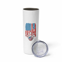 American Flag Patriotic Bowling Skinny Tumbler Bowler Gift - Wonder Print Shop