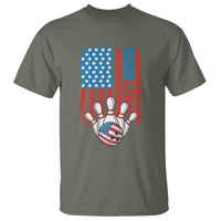 American Flag Patriotic Bowling T Shirt Bowler Gift - Wonder Print Shop