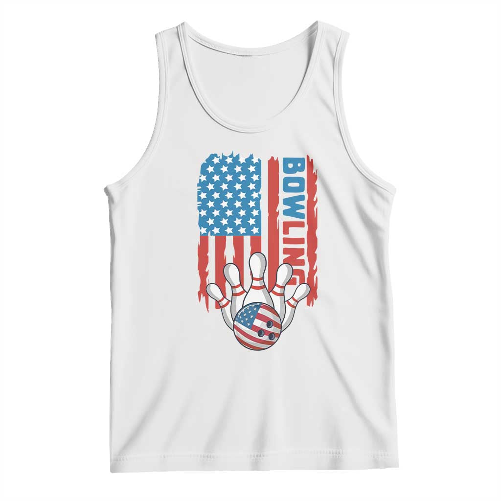 American Flag Patriotic Bowling Tank Top Bowler Gift - Wonder Print Shop