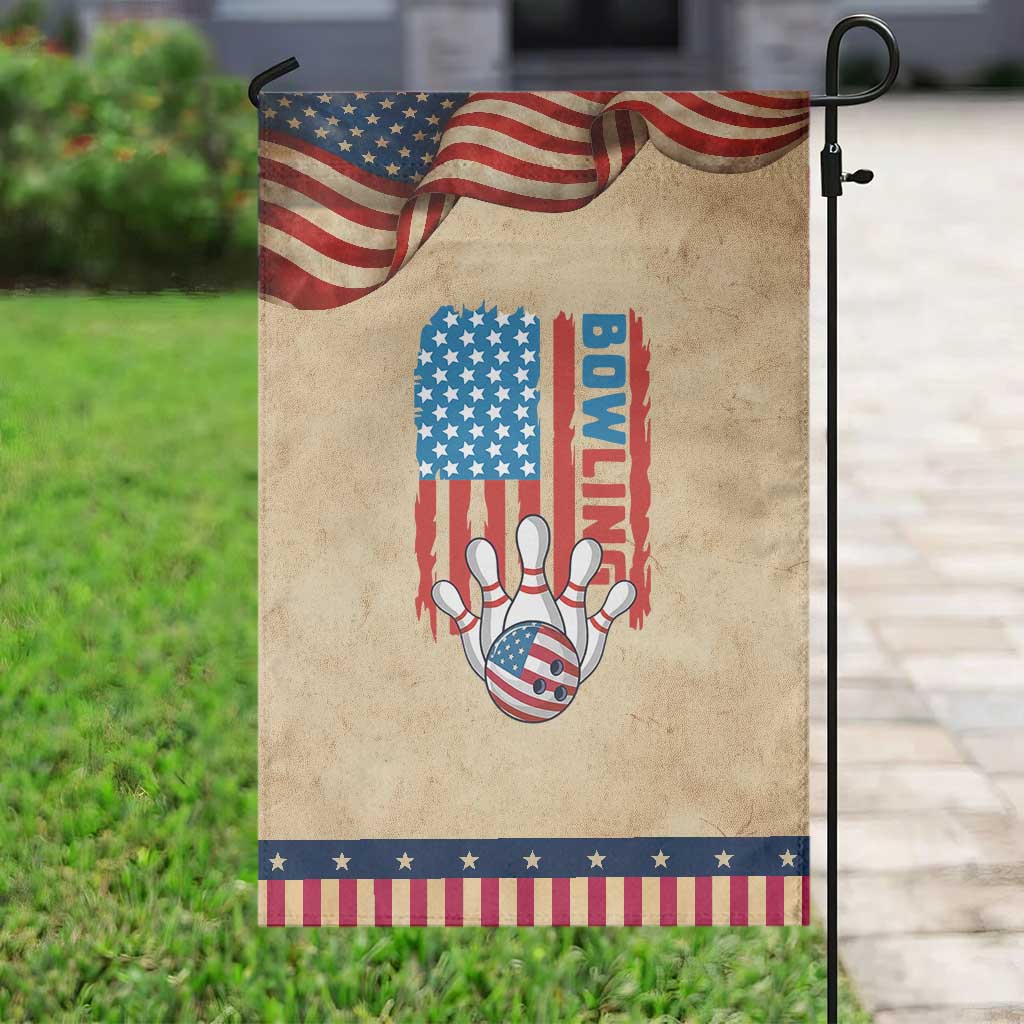 American Flag Patriotic Bowling Garden Flag Bowler Gift