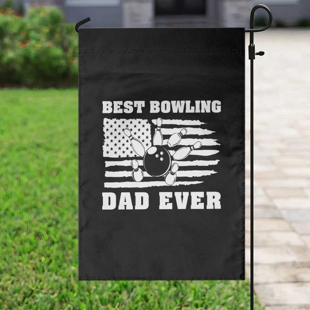 Best Bowling Dad Ever Garden Flag American Flag Patriotic Bowler Gift - Wonder Print Shop
