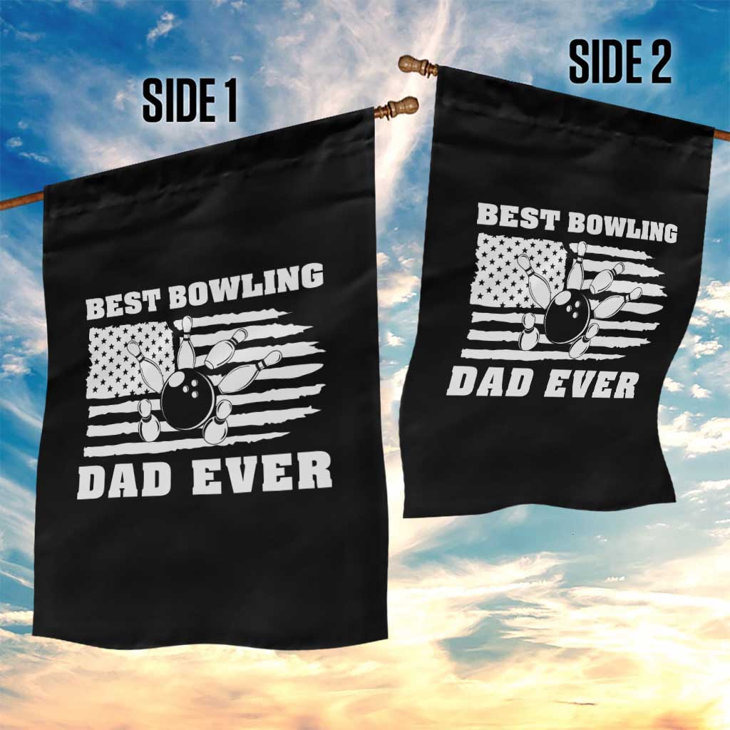Best Bowling Dad Ever Garden Flag American Flag Patriotic Bowler Gift - Wonder Print Shop