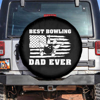 Best Bowling Dad Ever Spare Tire Cover American Flag Patriotic Bowler Gift - Wonder Print Shop