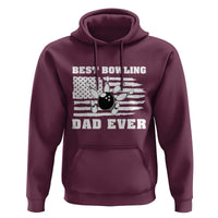 Best Bowling Dad Ever Hoodie American Flag Patriotic Bowler Gift - Wonder Print Shop
