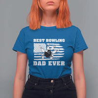 Best Bowling Dad Ever T Shirt For Women American Flag Patriotic Bowler Gift - Wonder Print Shop