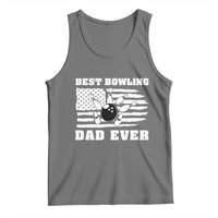 Best Bowling Dad Ever Tank Top American Flag Patriotic Bowler Gift - Wonder Print Shop