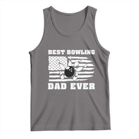 Best Bowling Dad Ever Tank Top American Flag Patriotic Bowler Gift - Wonder Print Shop