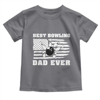 Best Bowling Dad Ever Toddler T Shirt American Flag Patriotic Bowler Gift - Wonder Print Shop