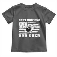 Best Bowling Dad Ever Toddler T Shirt American Flag Patriotic Bowler Gift - Wonder Print Shop