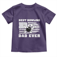 Best Bowling Dad Ever Toddler T Shirt American Flag Patriotic Bowler Gift - Wonder Print Shop