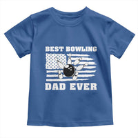 Best Bowling Dad Ever Toddler T Shirt American Flag Patriotic Bowler Gift - Wonder Print Shop