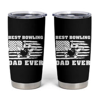 Best Bowling Dad Ever Tumbler Cup American Flag Patriotic Bowler Gift - Wonder Print Shop