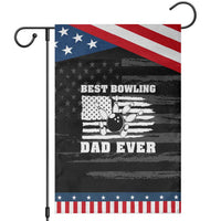 Best Bowling Dad Ever Garden Flag American Flag Patriotic Bowler Gift