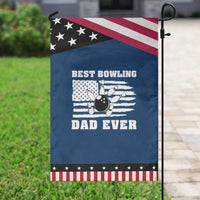 Best Bowling Dad Ever Garden Flag American Flag Patriotic Bowler Gift