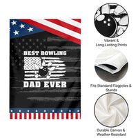 Best Bowling Dad Ever Garden Flag American Flag Patriotic Bowler Gift