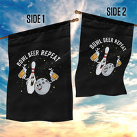 Funny Bowling Beer Lover Gift Garden Flag Bowl Beer Repeat - Wonder Print Shop