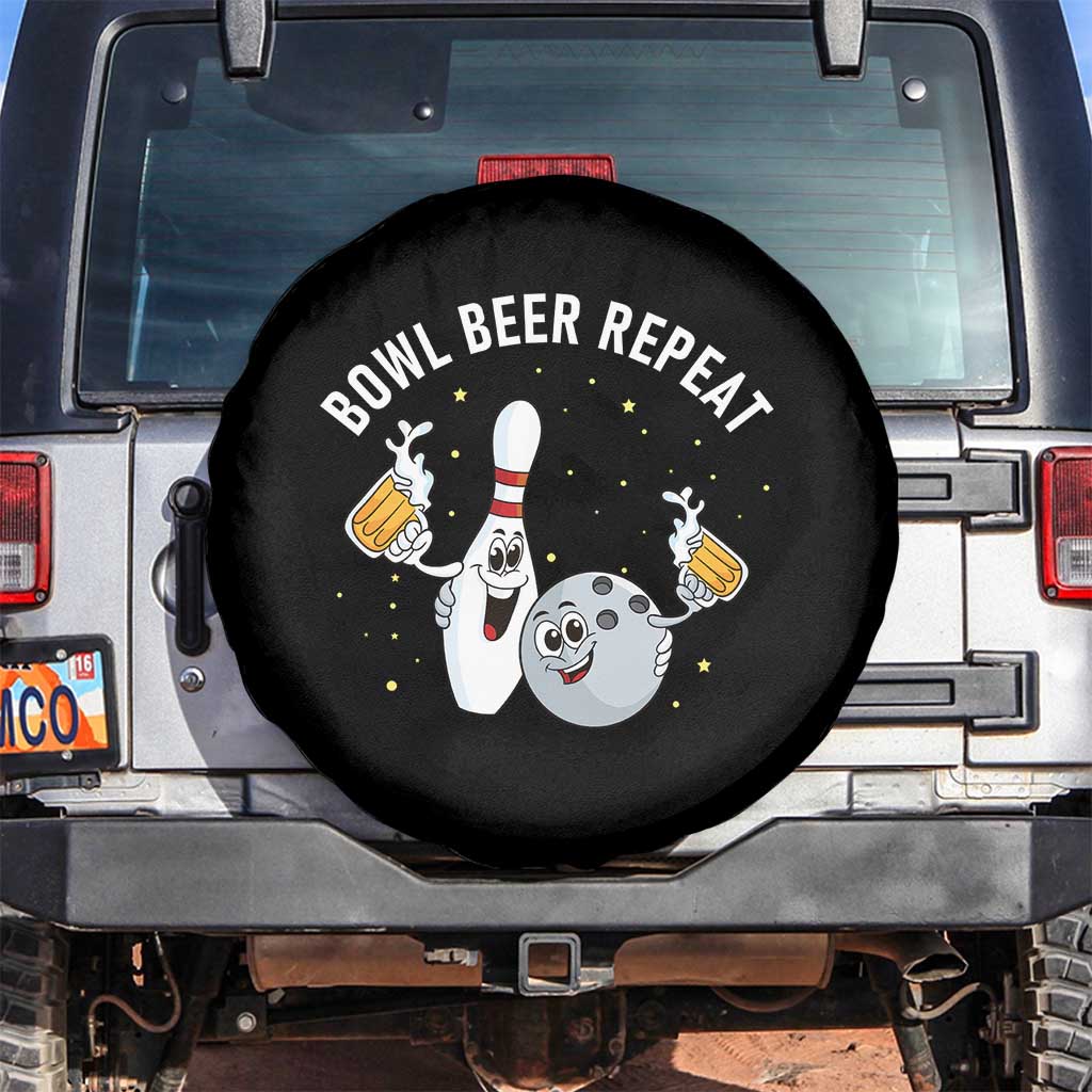 Funny Bowling Beer Lover Gift Spare Tire Cover Bowl Beer Repeat - Wonder Print Shop