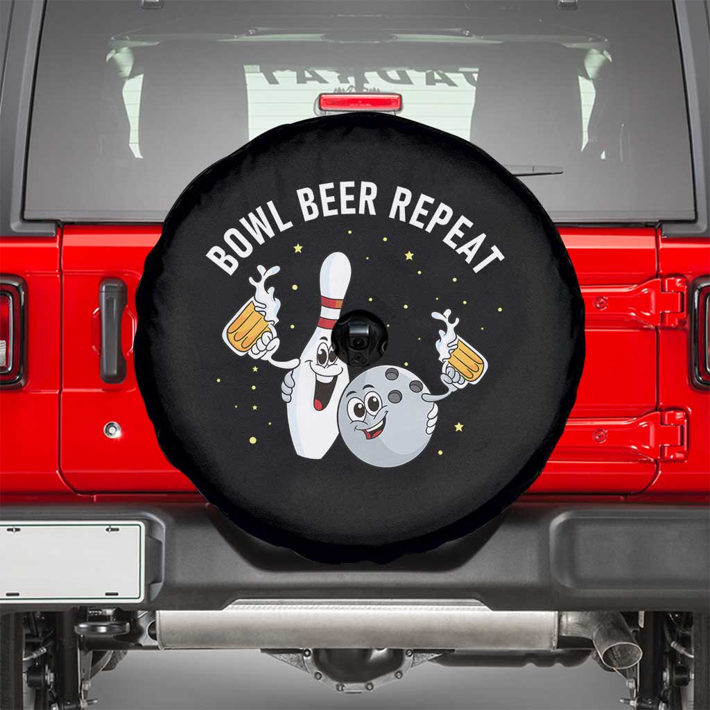 Funny Bowling Beer Lover Gift Spare Tire Cover Bowl Beer Repeat - Wonder Print Shop
