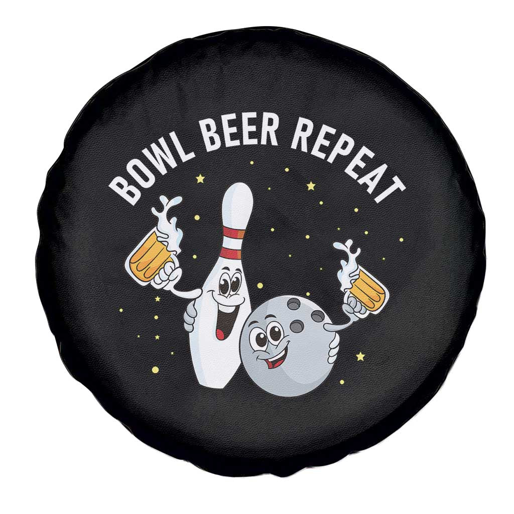 Funny Bowling Beer Lover Gift Spare Tire Cover Bowl Beer Repeat - Wonder Print Shop